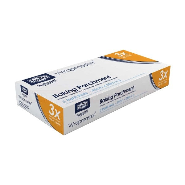 Backpapier Wrapmaster 4500, braun, 45 cm × 50 m – 3 Rollen