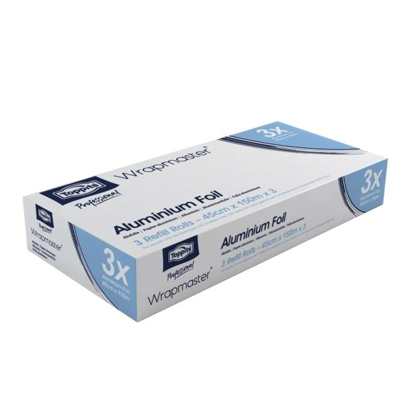 Aluminiumfolie Wrapmaster 4500, 45 cm × 150 m – 3 Rollen