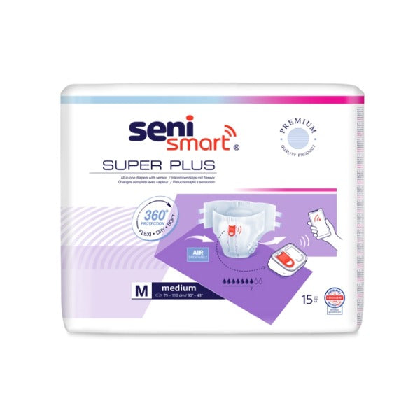 Seni Smart Super Plus Medium, Inkontinenzslips 75–110 cm, 15 Stück – Einzelpackung