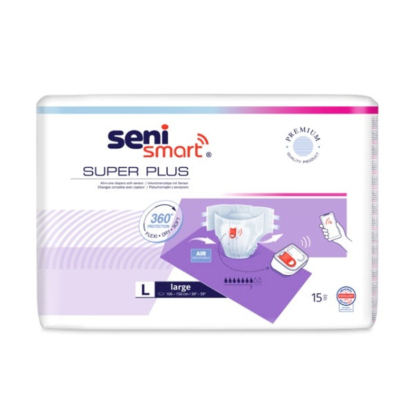 Seni Smart Super Plus Large, Inkontinenzslips 100–150 cm, 45 Stück – 1 Karton (3 × 15)