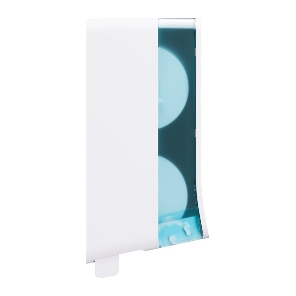 Toilettenpapierspender Satino System Doppelrollen – JT3 System, Kunststoff, weiss – 1 Stück