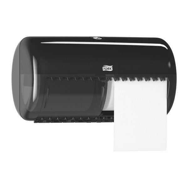 Toilettenpapierspender Tork Elevation Kleinrollen T4, Kunststoff, schwarz – 1 Stück