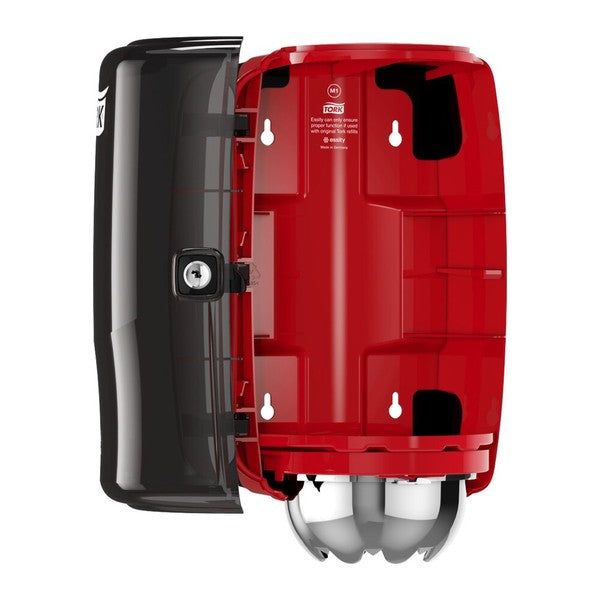 Innenabrollungsspender Tork Performance Mini M1, Kunststoff, schwarz/rot – 1 Stück