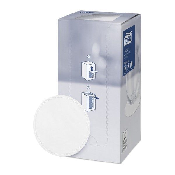 Gläserunterlagen rund, Tissue, 8-lagig, weiss, Ø 9 cm – 3000 Stück