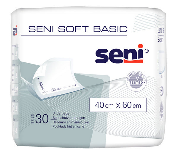 Krankenunterlagen Seni Soft Basic 40 x 60 cm, hellgrün, 30 Stück – Einzelpackung