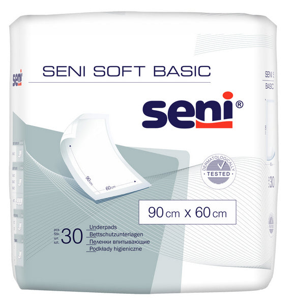 Krankenunterlagen Seni Soft Basic 90 x 60 cm, hellgrün, 30 Stück – Einzelpackung