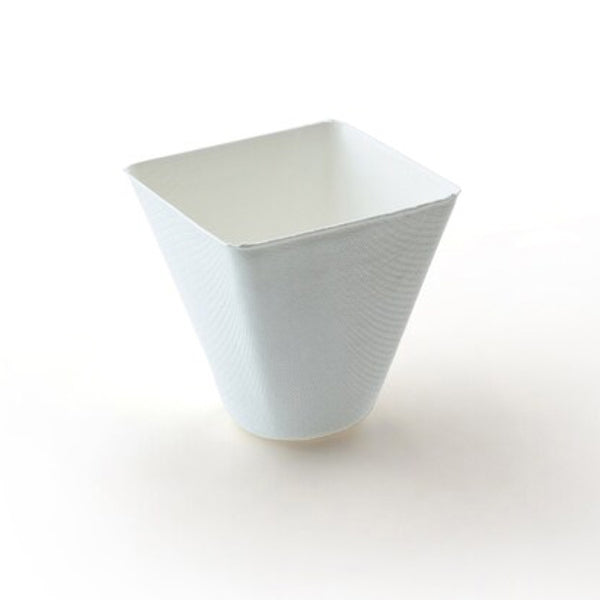 Schälchen konisch Bagasse, weiss, 72 x 72 x 72 mm, 220 ml