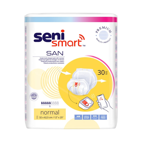 Seni Smart San Normal, mit Sensor, 120 Stück – 1 Karton (4 × 30)