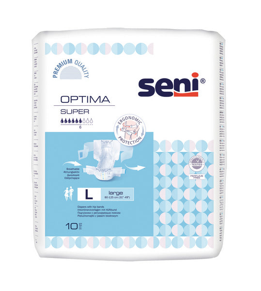 Seni Optima Super Gr. L, blau, 60 Stück – 1 Karton (6 × 10)