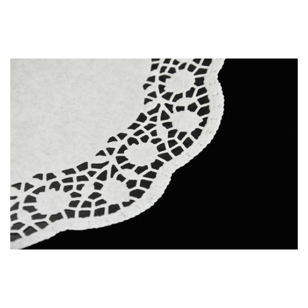 Spitzenpapier Rosenmuster, rund, weiss, 32 cm – 250 Stück