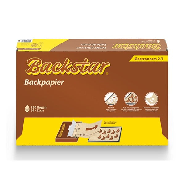 Backstar Backpapier 2/1 Gastronorm, braun, 64 × 52 cm – 250 Bogen