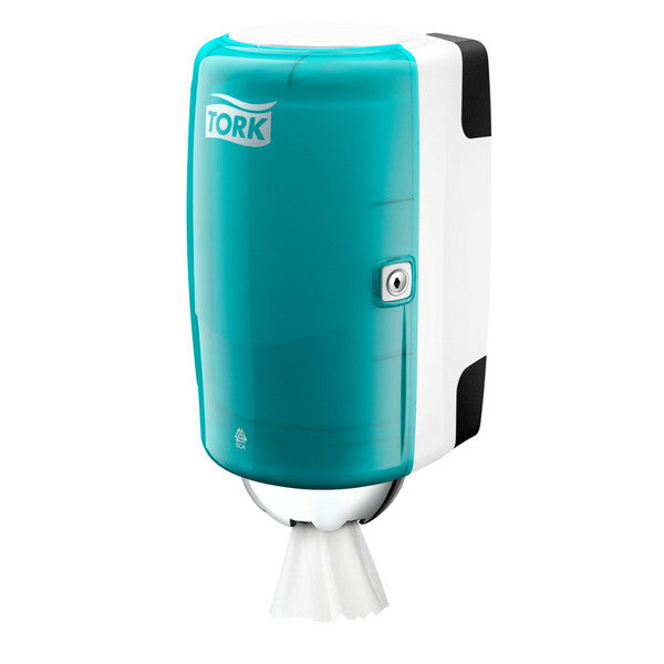 Tork Performance Innenabrollungsspender Mini M1, Kunststoff, türkis/weiss – 1 Stück