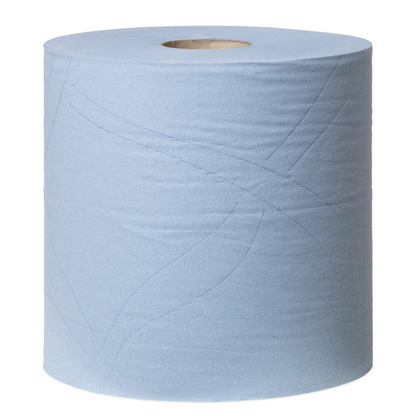 Mehrzweck-Papierwischtücher Tork Premium extra stark Maxi – W2 System, Zellstoff, 2-lagig, blau, 24 × 34 cm, 500 Blatt = 170 m