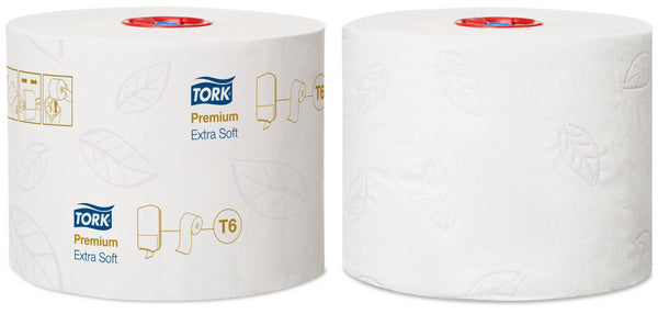 Toilettenpapier Tork Premium Midi – T6 System, Mix, 3-lagig, hochweiss, 70 m