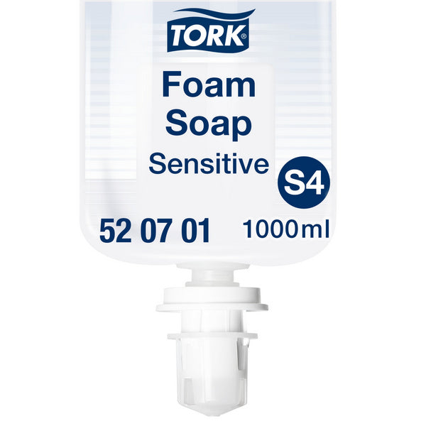 Schaumseife Tork Premium Sensitive S4, unparfümiert, 1000 ml – 6 Flaschen