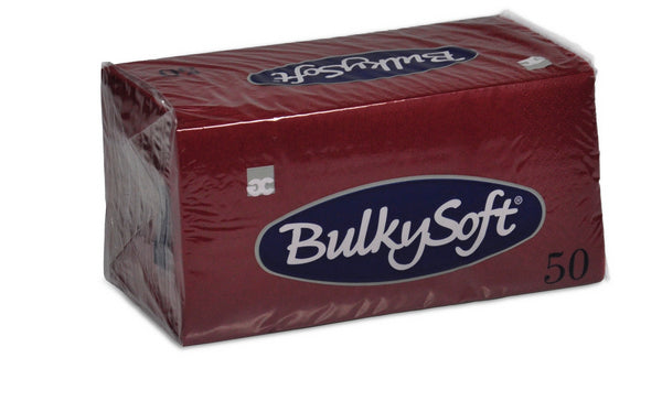 Servietten Bulkysoft 33 × 33 cm, 1/8-Kopffalzung, Bordeaux