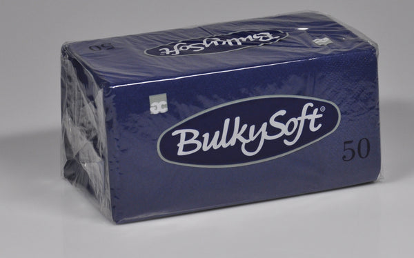 Servietten Bulkysoft 33 × 33 cm, 1/8-Kopffalzung, Blau