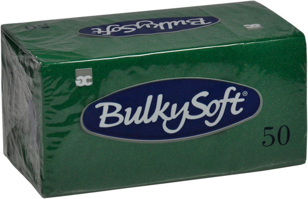 Servietten Bulkysoft 33 × 33 cm, 1/8-Kopffalzung, Tannengrün