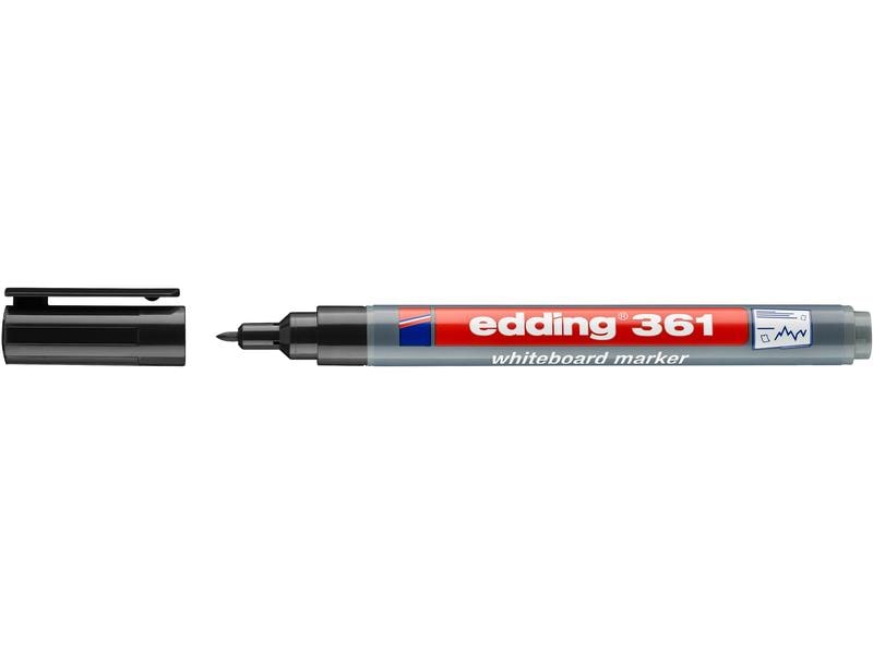 Whiteboard-Marker EDDING 361, Rundspitze 1 mm, schwarz