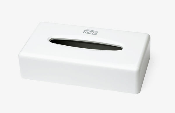 Kosmetiktuchspender Tork – F1 System, Kunststoff, weiss, H 60 × B 255 × T 145 mm