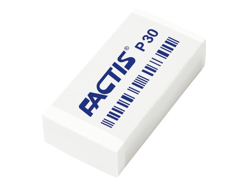 Radiergummi Factis P30 mit Schiebemanschette, weiss