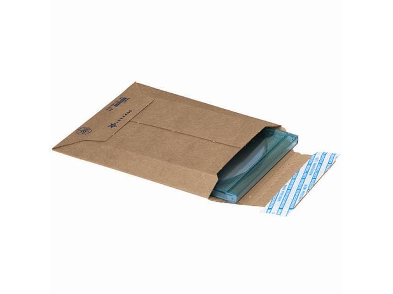 Versandtasche aus Wellkarton BRIEGER B5, 176 × 246 mm, braun