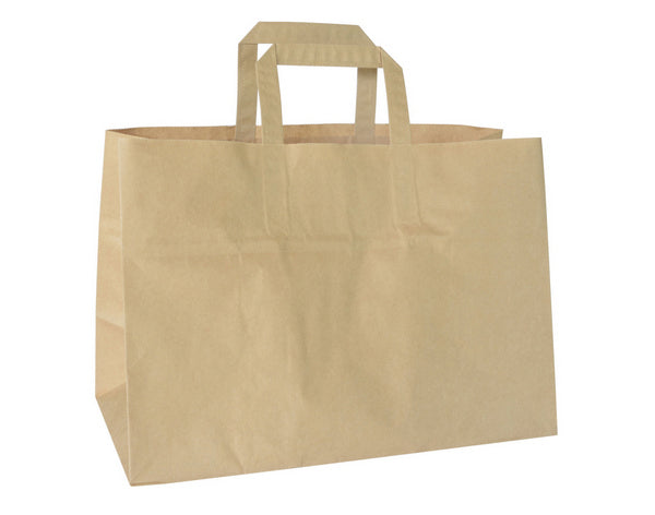 Tragtaschen Take-away Papier braun 36 x 17 x 27 cm