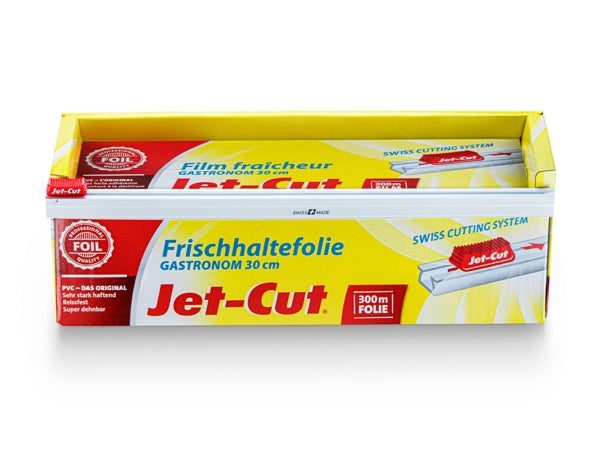 Jet-Cut Frischhaltefolie Cutterbox PVC Gastronorm 30 cm × 300 m 8,5 my – 1 Rolle