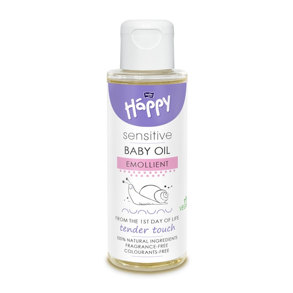 Happy Natural Care Babyöl, 100 ml – 16 Stück