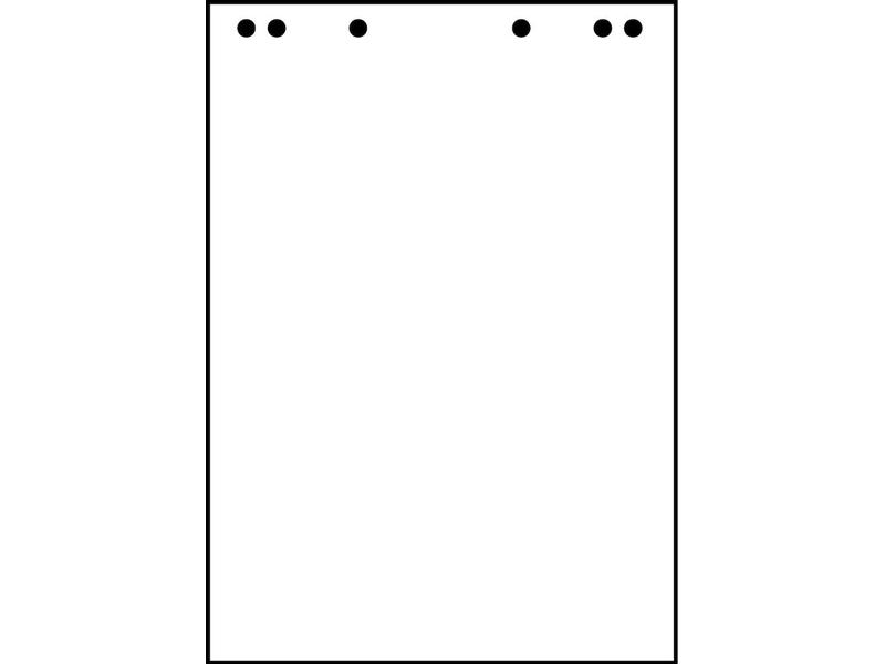 Flipchart-Block HERLITZ blanko, 65 × 98 cm, 80 g/m², Recycling