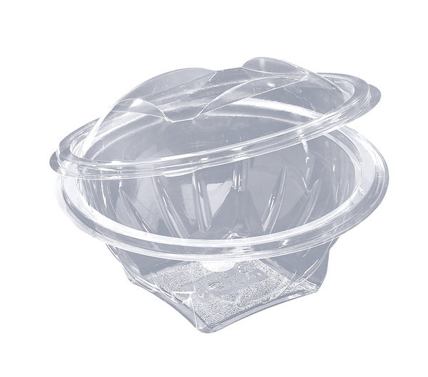 Schale 370 ml PET transparent ungeteilt mit Deckel – 300 Stück