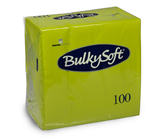 Servietten Bulkysoft 40 × 40 cm, 3-lagig, 1/4-Falzung, Kiwi