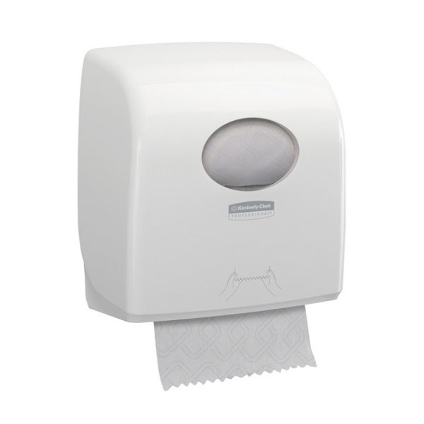 Kimberly-Clark Aquarius Slimroll Rollenhandtuchspender, weiss, 324 × 297 × 192 mm – 1 Stück