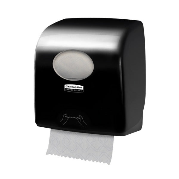 Kimberly-Clark Aquarius Slimroll Rollenhandtuchspender, schwarz, 324 × 297 × 192 mm – 1 Stück