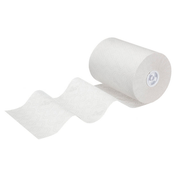 Kimberly-Clark Scott Essential Slimroll Handtuchrolle, 1-lagig, weiss, 19,8 cm × 190 lfm – 6 Rollen