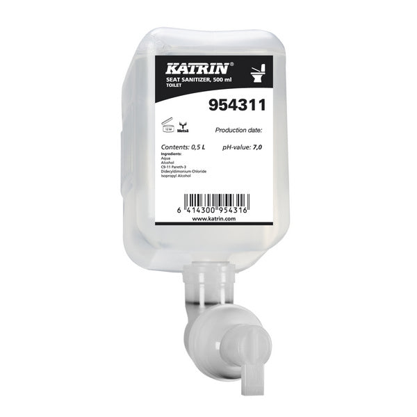Katrin Toilet Seat Sanitizer Reinigungsschaum, 500 ml – 12 Flaschen