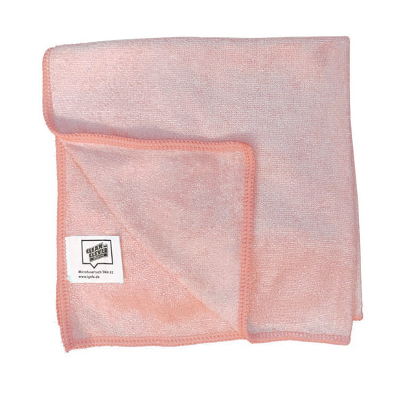Microfasertuch CLEAN and CLEVER SMA 62, 40 × 40 cm, Rosa – 25 Stück