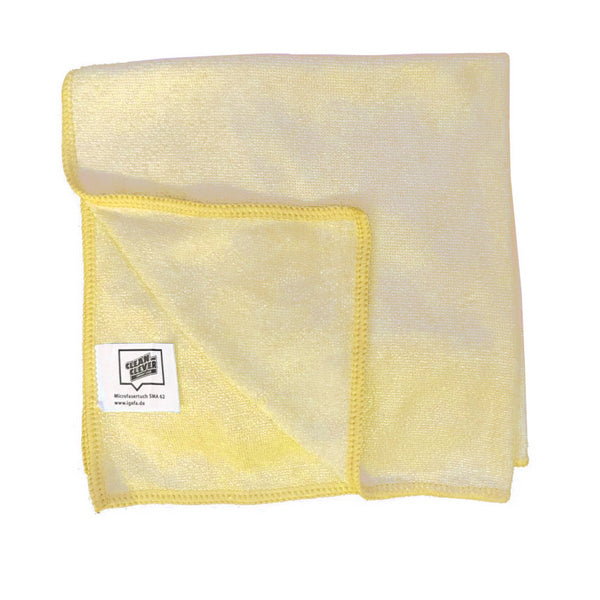 Microfasertuch CLEAN and CLEVER SMA 62, 40 × 40 cm, Gelb – 25 Stück