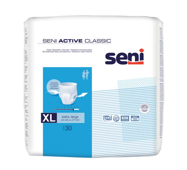 Seni Active Classic X-Large, blau, 90 Stück – 1 Karton (3 × 30)
