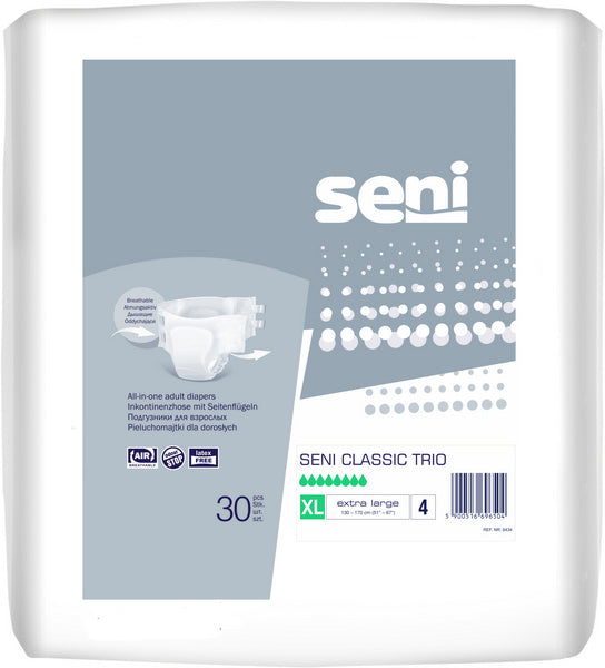 Seni Classic Trio XL, Inkontinenzslip geschlossen, grün – 60 Stück