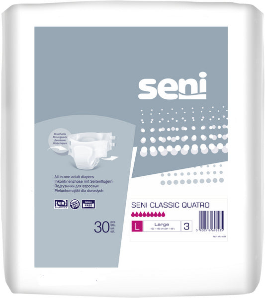 Seni Classic Quatro Large, altrosa, 60 Stück – 1 Karton (2 × 30)