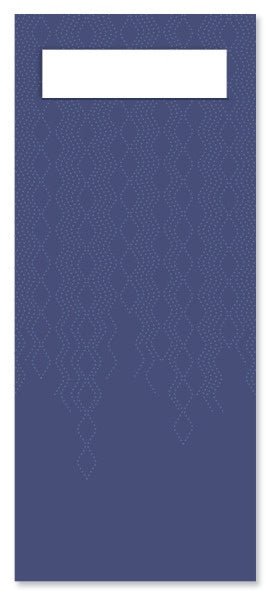 Serviettentaschen Tork Advanced, Papier, 8,5 × 20 cm, mit Serviette 23 × 39 cm, dunkelblau, Serviette weiss
