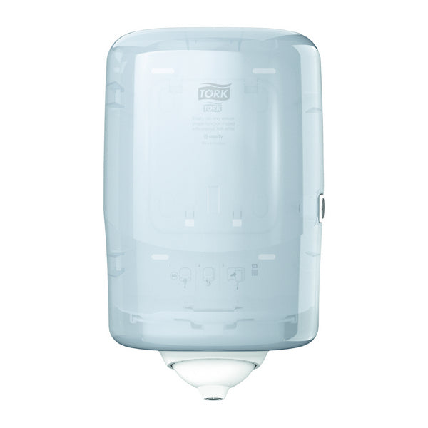Spender für Papierwischtücher Tork Reflex Mini – M3 System, Kunststoff, weiss, H 321 × B 191 × T 180 mm, Innenabrollung
