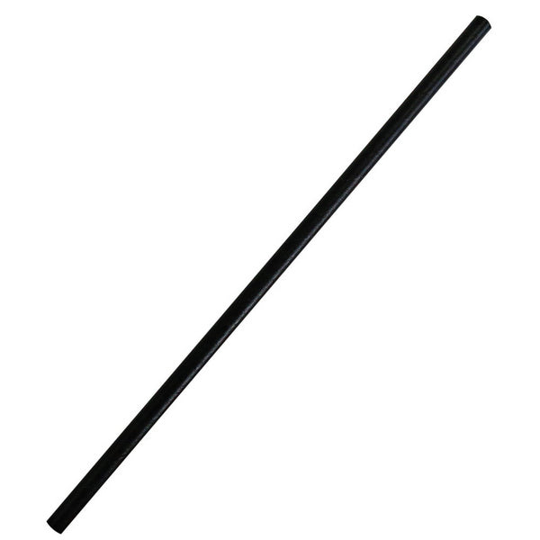 NatureStar Trinkhalme Papier, ungehülst, 197 × Ø 6 mm, biologisch abbaubar, Schwarz – 100 Stück
