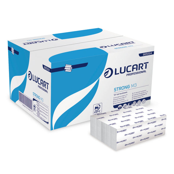 Lucart Strong Elite Handtuch, M-Falzung, Zellstoff, 3-lagig, 22,5 × 32 cm – 1875 Stück