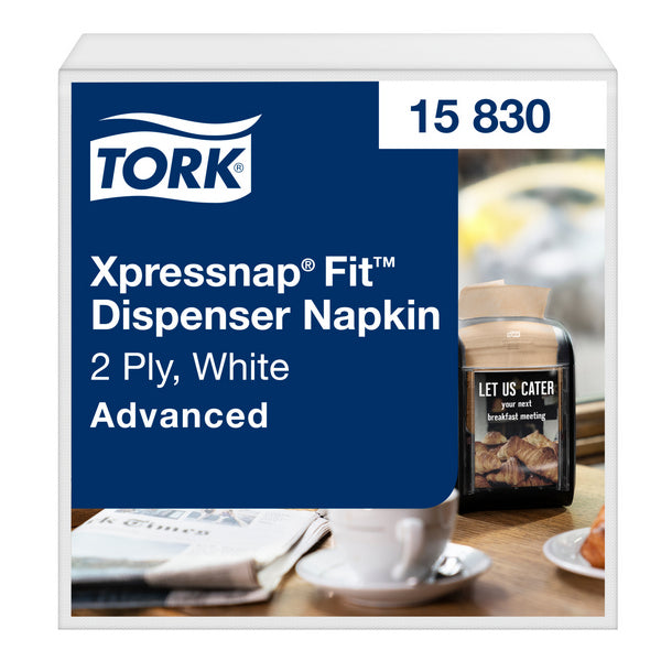 Spenderservietten Tork Xpressnap Extrasoft – N14 System, 2-lagig, 21,6 × 16,5 cm, weiss