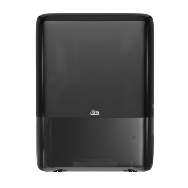 Handtuchspender Tork PeakServe Mini – H5 System, Kunststoff, schwarz, H 490 × B 370 × T 100 mm, bis 1230 Blatt