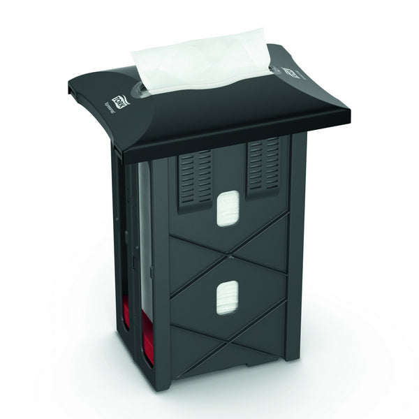 Einbau-Serviettenspender Tork Xpressnap – N4 System, Kunststoff, schwarz, H 343 × B 251 × T 178 mm