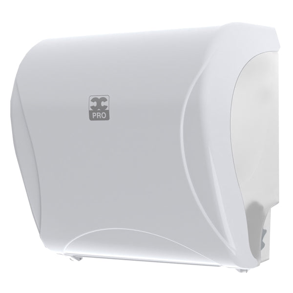 Bulkysoft Autocut Rollenhandtuchspender Essentia, weiss, 330 × 320 × 230 mm – 1 Stück