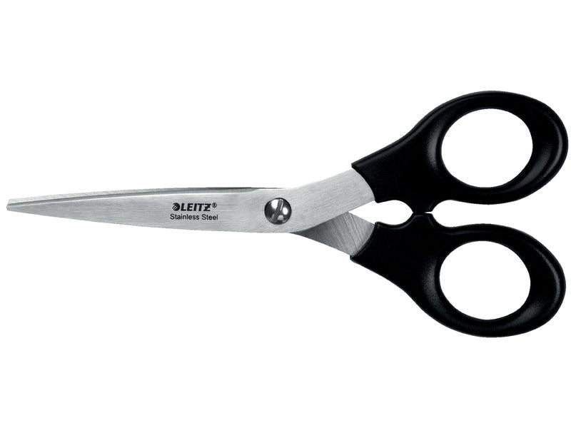 Schere LEITZ 5423, Edelstahl, 16,5 cm, schwarz
